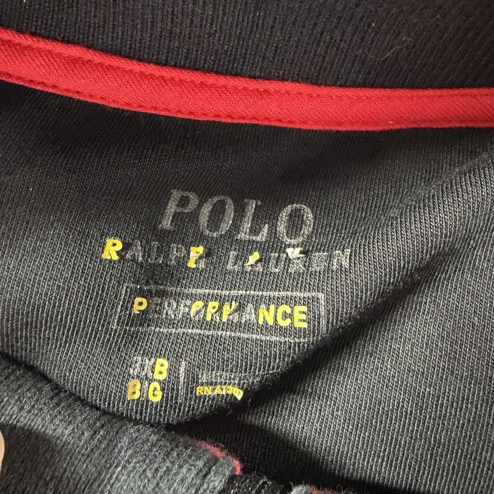 Polo Ralph Lauren Full Zip Sweater Mens 3XB Black Performance Mock Neck Bomber